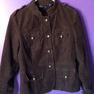 Brown corduroy lined blazer/jacket